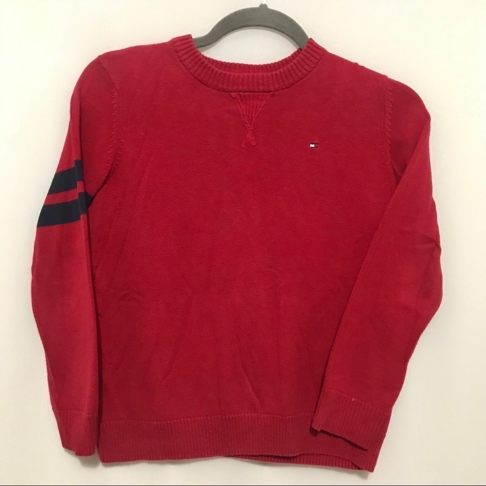 TOMMY HILFIGER KID BOY RED BLUE PULL OVER SWEATER